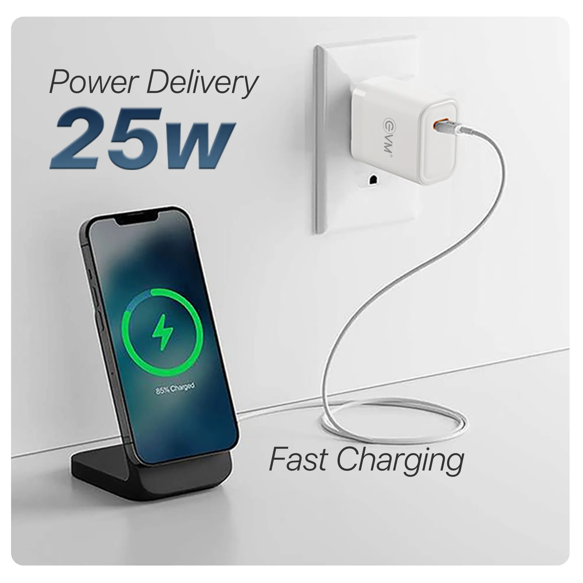 EVM Mobile PD Charger With Cable (Type-C to Type-C) 25W view 4
